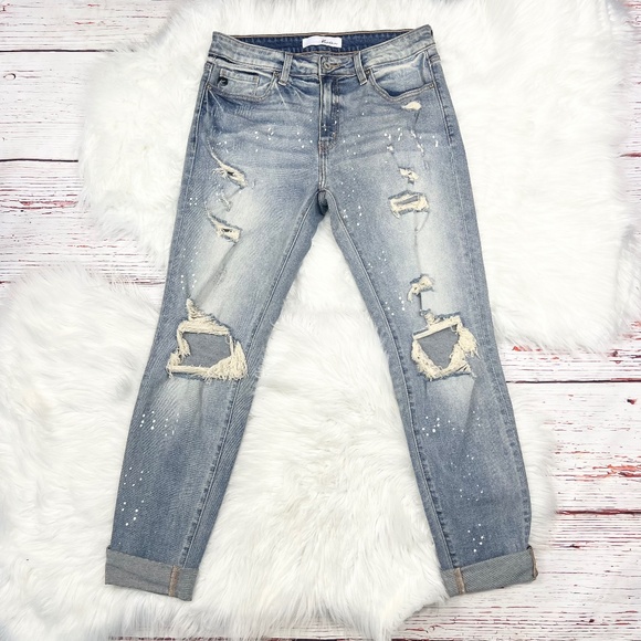 KanCan Denim - 👖|•KANCAN•| Distressed Paint Splatter Cuffed Jeans Size 5/26👖